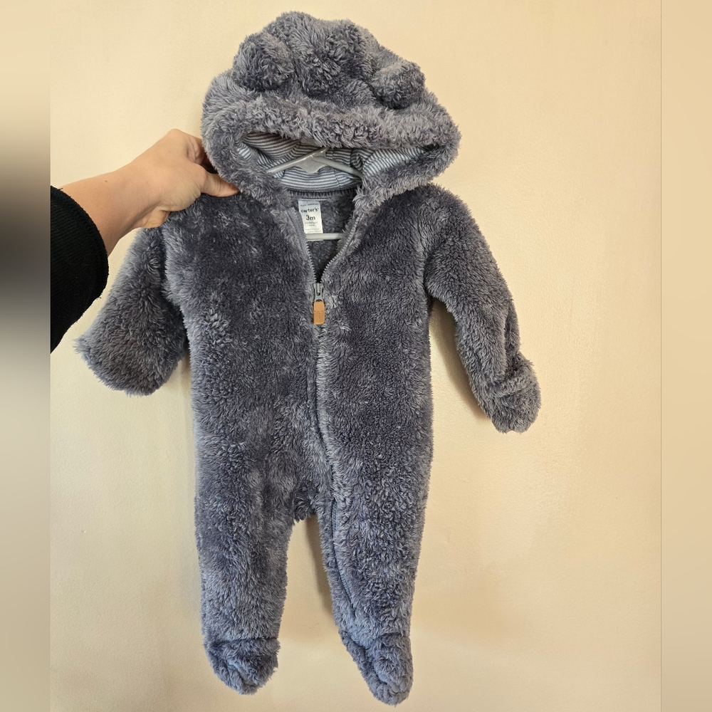 Carter's Baby Hooded Sherpa Jumpsuit - 3m